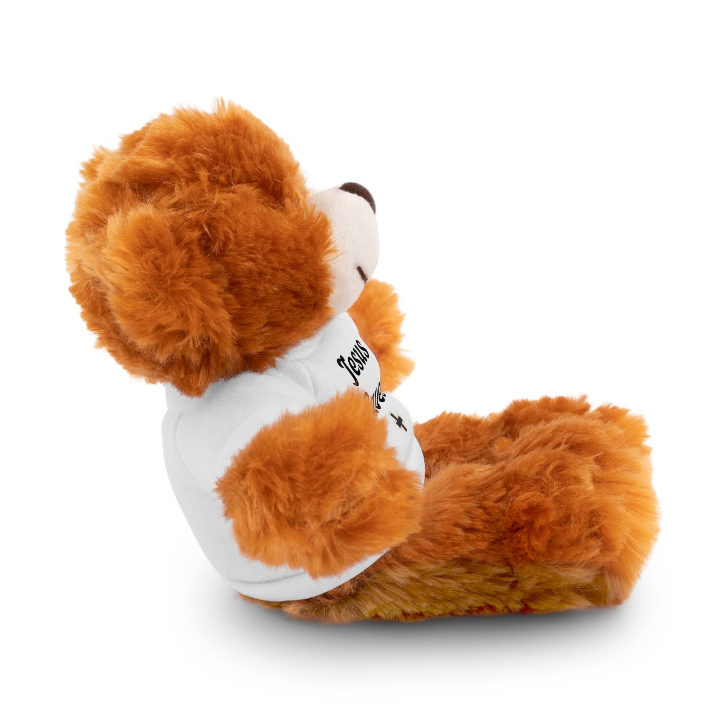Christian Teddy Bear — Plush Toy Wearing “Jesus Saves” Tee