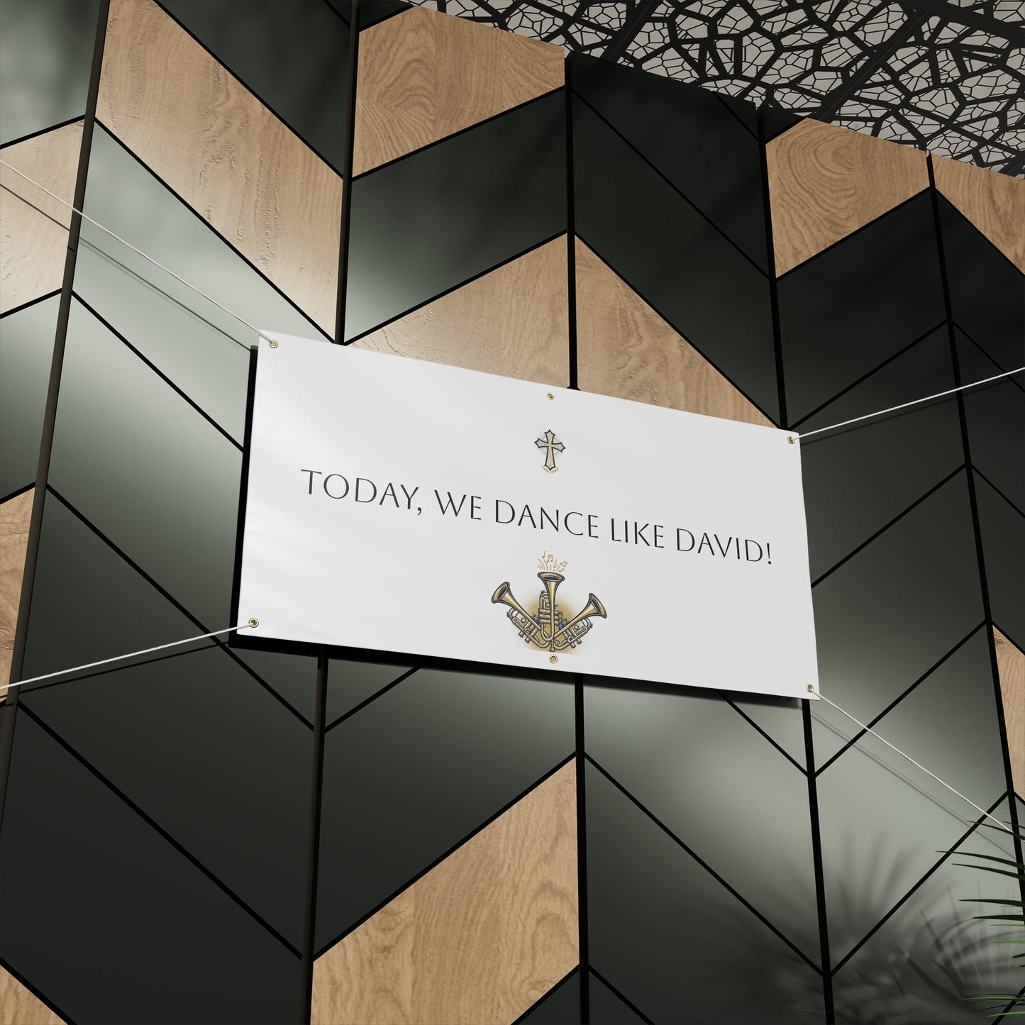 Banner — “Today, We Dance Like David!” Church Celebration Matte Banner