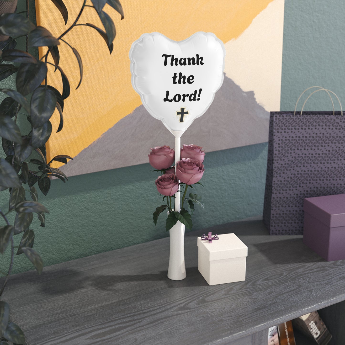 Heart Balloon "Thank the Lord" — 6" Religious Celebration Balloon